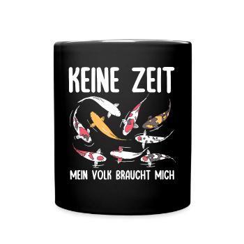 Pas le temps, mon peuple a besoin de moi, carpe koï - Mug uni - noir - Devant
