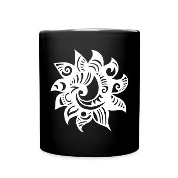 Seltsame weiße Sonne - Tasse einfarbig - Schwarz - Vorne