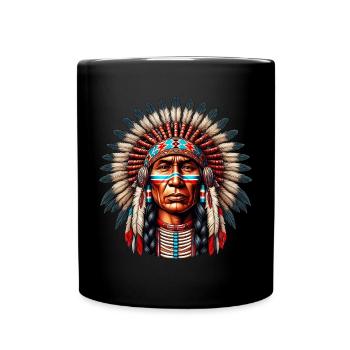 Amérindien Peau rouge d’Amérique - Mug uni - noir - Devant