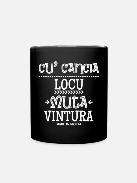 t-shirt Sicile Proverbe sicilien cu' cancia - Mug uni - noir