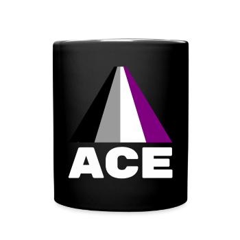 Asexual, asexuality, ace - Full Colour Mug - black - Front