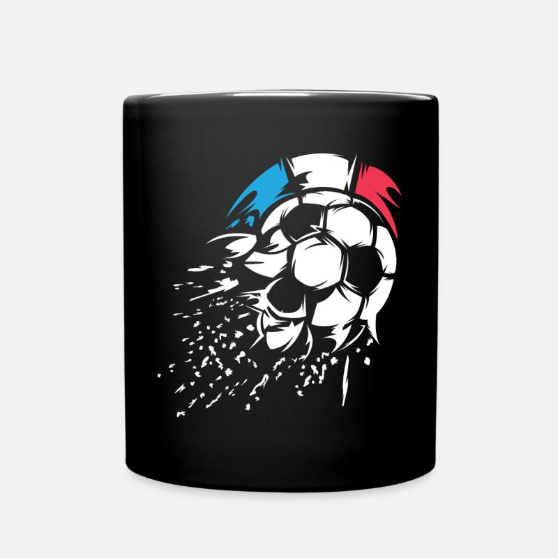 Fußball Frankreich Team Ball Explosion Symbol Logo - Tasse einfarbig - Schwarz