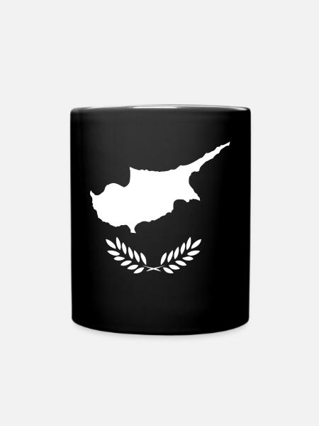 Zypern Stil Design T-Shirt - Tasse einfarbig - Schwarz