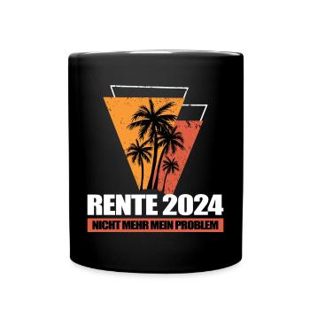 Rente 2024 - Tasse einfarbig - Schwarz - Vorne