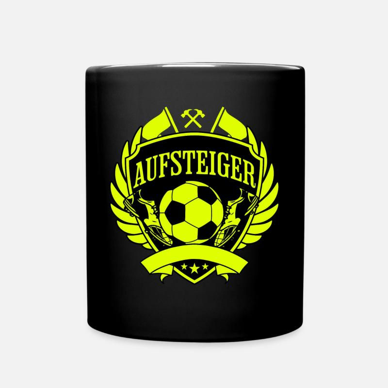Aufsteiger Wappen Fußball - Tasse einfarbig - Schwarz