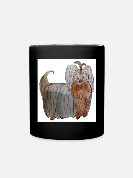 Yorkshire terrier Sticker - Full Colour Mug - black