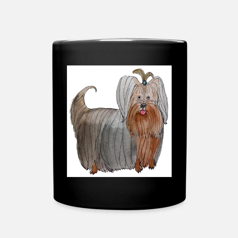 Yorkshire terrier Sticker - Full Colour Mug - black