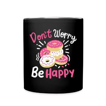 Donut inspirierend - Tasse einfarbig - Schwarz - Vorne