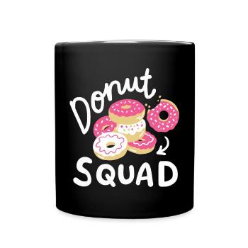 Donut-Trupp-Matching - Tasse einfarbig - Schwarz - Vorne