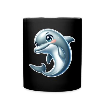 Delfin - Tasse einfarbig - Schwarz - Vorne