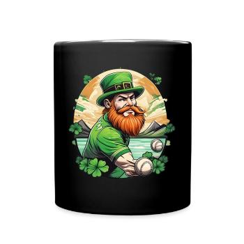 St. Patrick's Day Shamrock Baseball - Full Colour Mug - black - Front