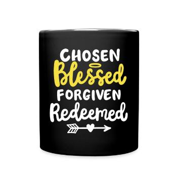 Christlicher Glaube Bibel Zitat - Tasse einfarbig - Schwarz - Vorne