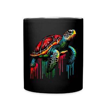 Turtle - Full Colour Mug - black - Front