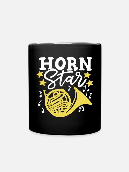 Waldhornspieler Hornist - Tasse einfarbig - Schwarz