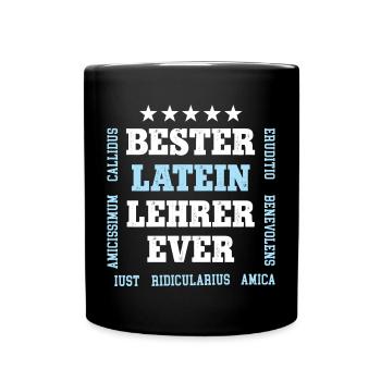 Lateinlehrer Latinist Bester Latein Lehrer - Tasse einfarbig - Schwarz - Vorne