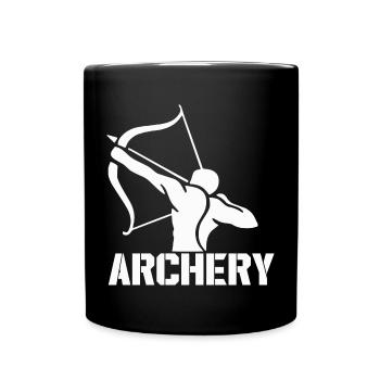Archery Archer - Full Colour Mug - black - Front