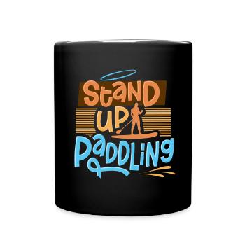 Stand Up Paddling - Tasse einfarbig - Schwarz - Vorne