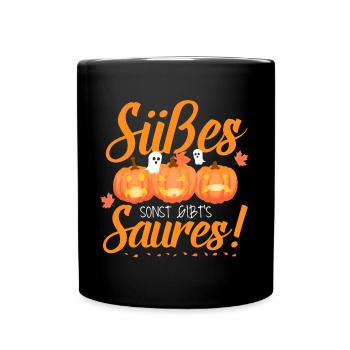 Trick or Treat/ Halloween Kids Motif - Full Colour Mug - black - Front
