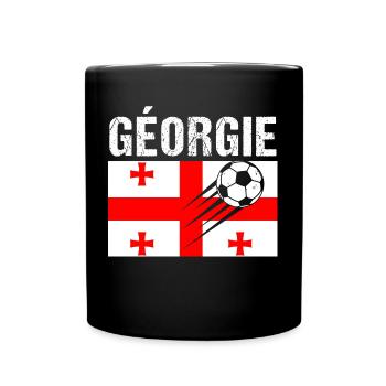 Georgia Flag Georgian Football Gift - Full Colour Mug - black - Front