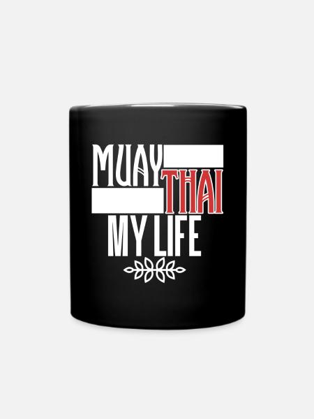 Muay Thai - Tasse einfarbig - Schwarz