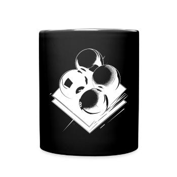 Billiard Balls Sketch - Full Colour Mug - black - Front