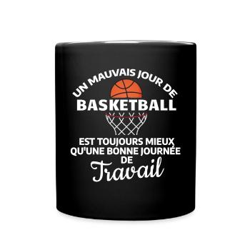 Ein schlechter Tag des Basketball-Humors - Tasse einfarbig - Schwarz - Vorne