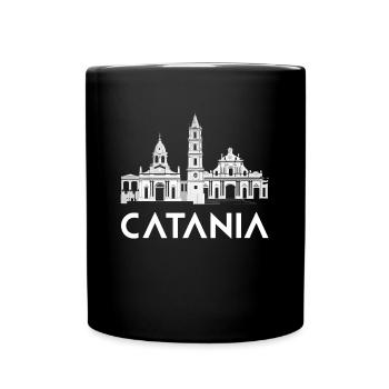 Skyline Sizilien - Tasse einfarbig - Schwarz - Vorne