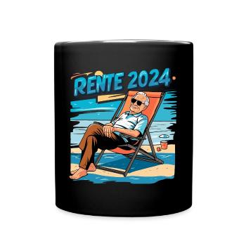 Pension 2024 - Pensioners on the beach - Full Colour Mug - black - Front