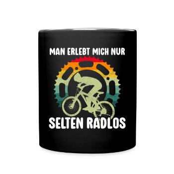 Rarely wheelless bicycle mountain bike road bike bike - Full Colour Mug - black - Front
