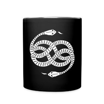 Serpents blancs infinis - Mug uni - noir - Devant
