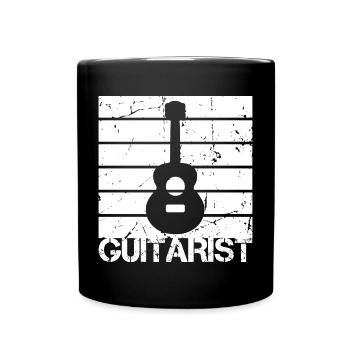 Guitarist - Tasse einfarbig - Schwarz - Vorne