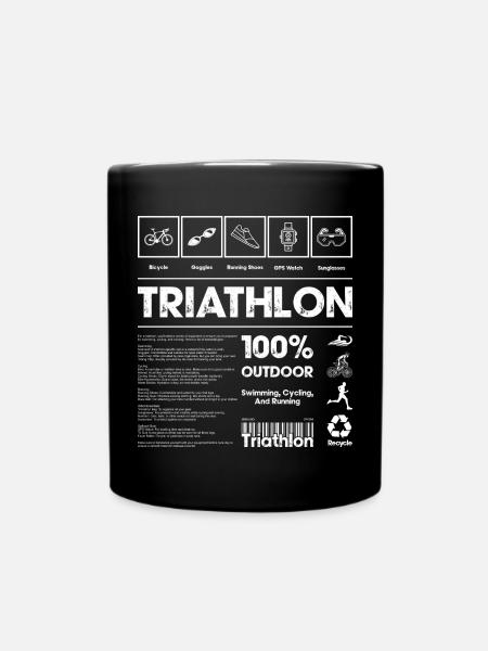 Outdoor Triathlon Spirit - Full Colour Mug - black