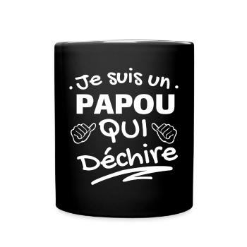Humour Papou Qui Déchire T-shirt - Mug uni - noir - Devant