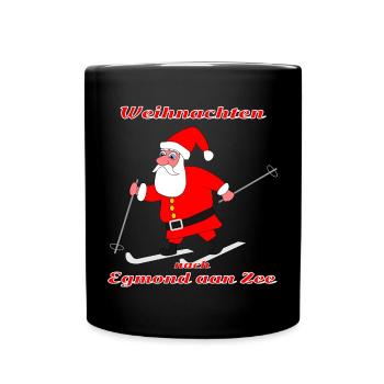 Weihnachten in Egmond - Tasse einfarbig - Schwarz - Vorne