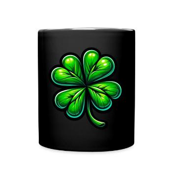 Four-leaf clover - Full Colour Mug - black - Front
