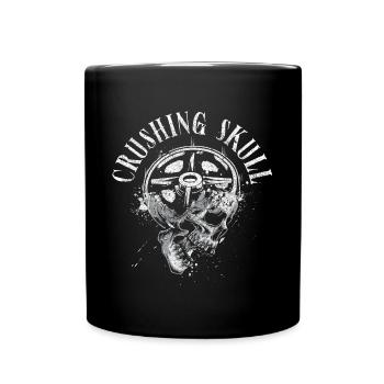 Zermalmendes Schädel-Powerlifting - Tasse einfarbig - Schwarz - Vorne