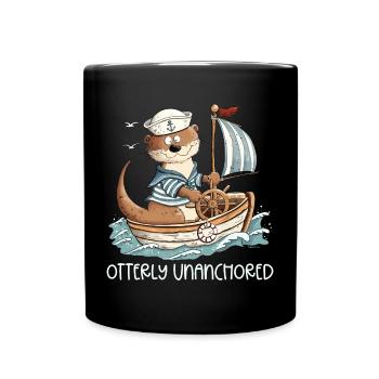 Otter Boat Voilier - Mug uni - noir - Devant