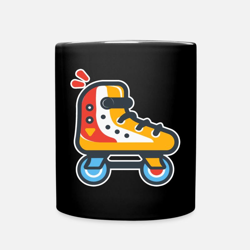 patins à roulettes look dessin animé - Mug uni - noir