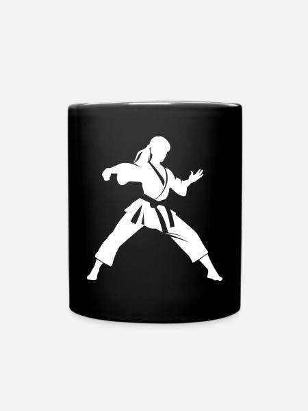Karateka Femme Croquis - Mug uni - noir