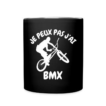 Je peux pas j'ai bmx - Mug uni - noir - Devant