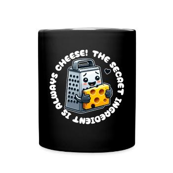 Le secret est toujours le fromage - une conception de cuisine amusante - Mug uni - noir - Devant