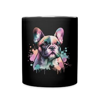 Bouledogue français - Mug uni - noir - Devant