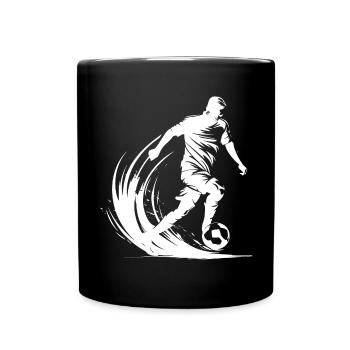 Graphique de joueur de football - Mug uni - noir - Devant