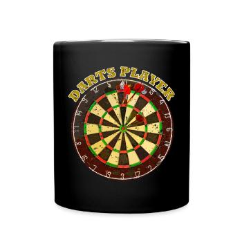 Conception de motif de joueur de fléchettes - Mug uni - noir - Devant