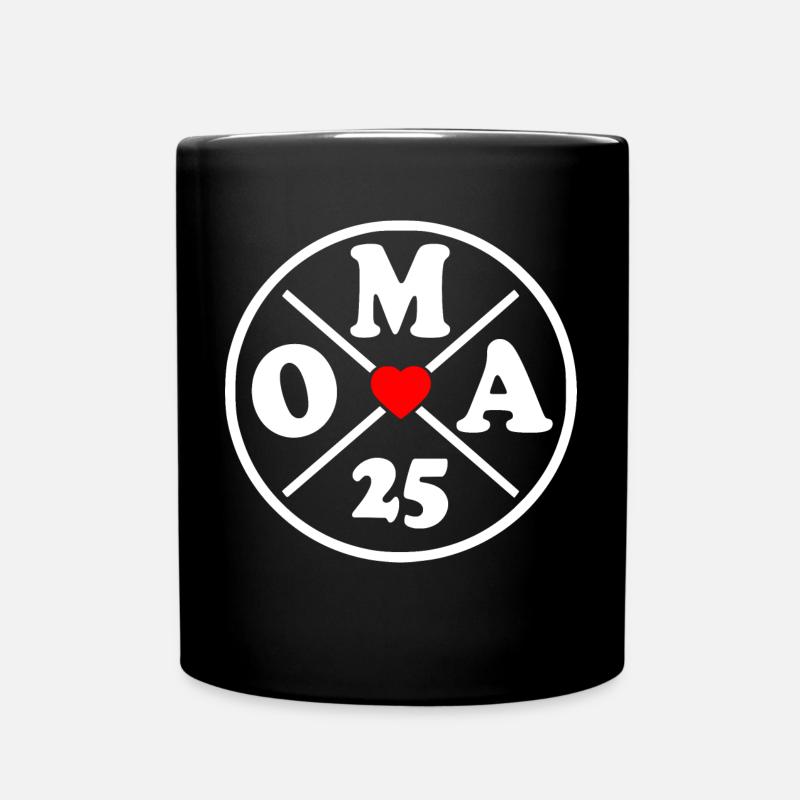 Oma 2025 - Tasse einfarbig - Schwarz