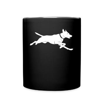 Parcours pour chiens - Mug uni - noir - Devant