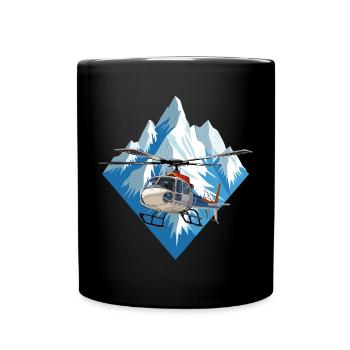 Hélicoptères en opérations hivernales - Mug uni - noir - Devant