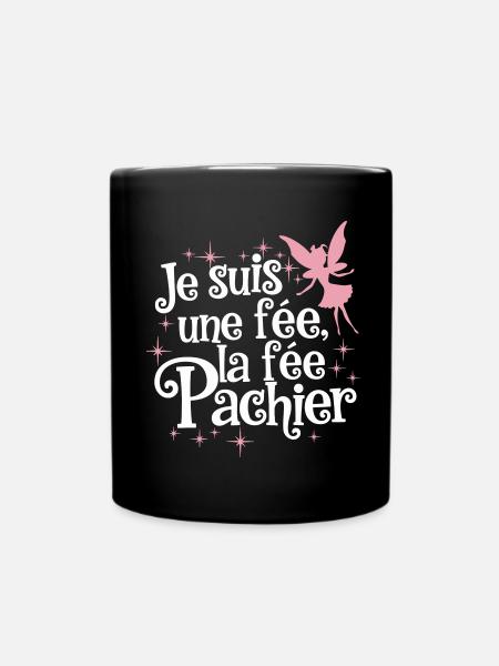 Ich bin eine Fee, die Fee Pachier - Tasse einfarbig - Schwarz
