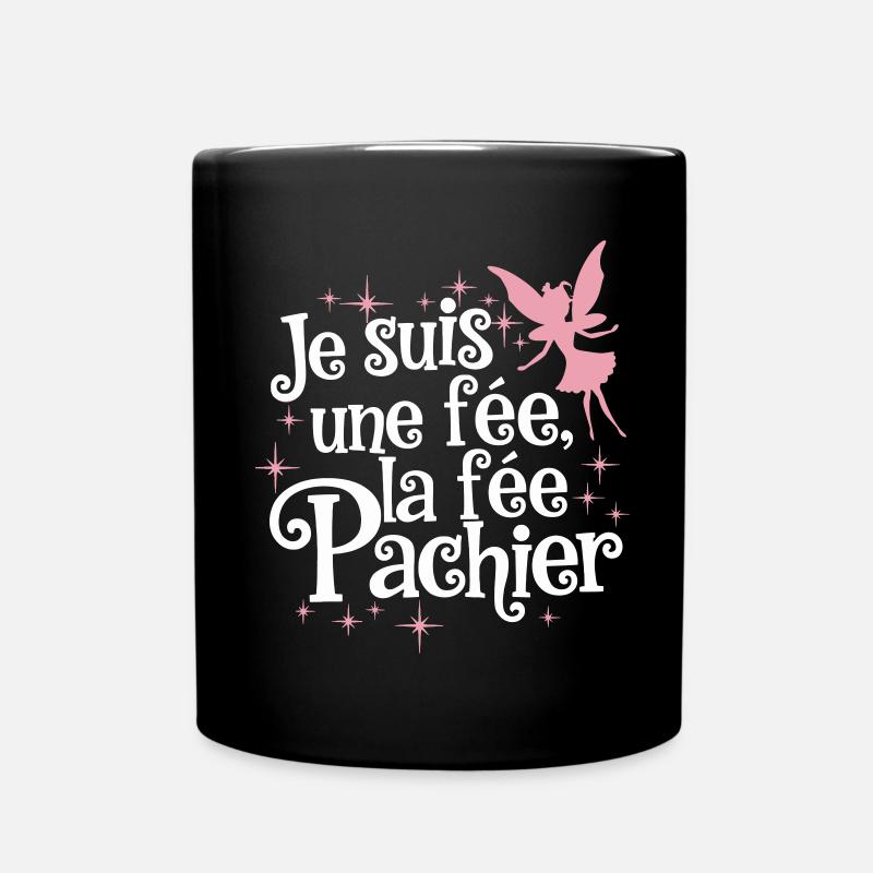 Ich bin eine Fee, die Fee Pachier - Tasse einfarbig - Schwarz