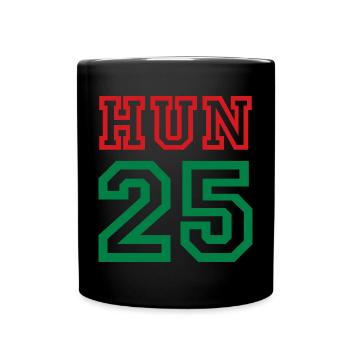 HUNGARY Ungarn - Tasse einfarbig - Schwarz - Vorne